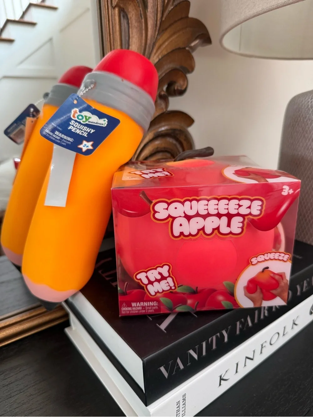 Toymendous pencil and apple squishy